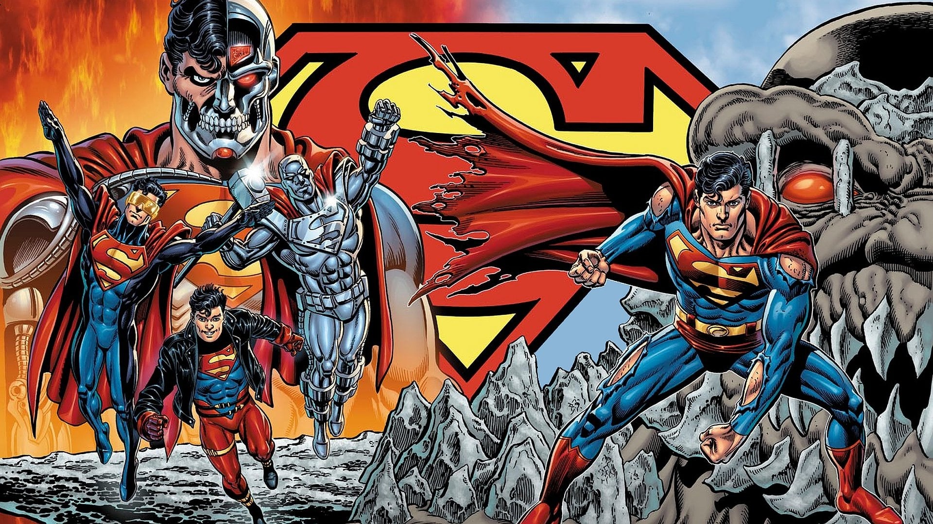 По мотивам комиксов. Death and Return of Superman сега. Господство суперменов. DC Comics блокбастер.